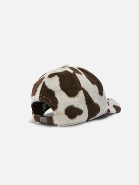 Baseball Cap Felt in cow-print wool blend
