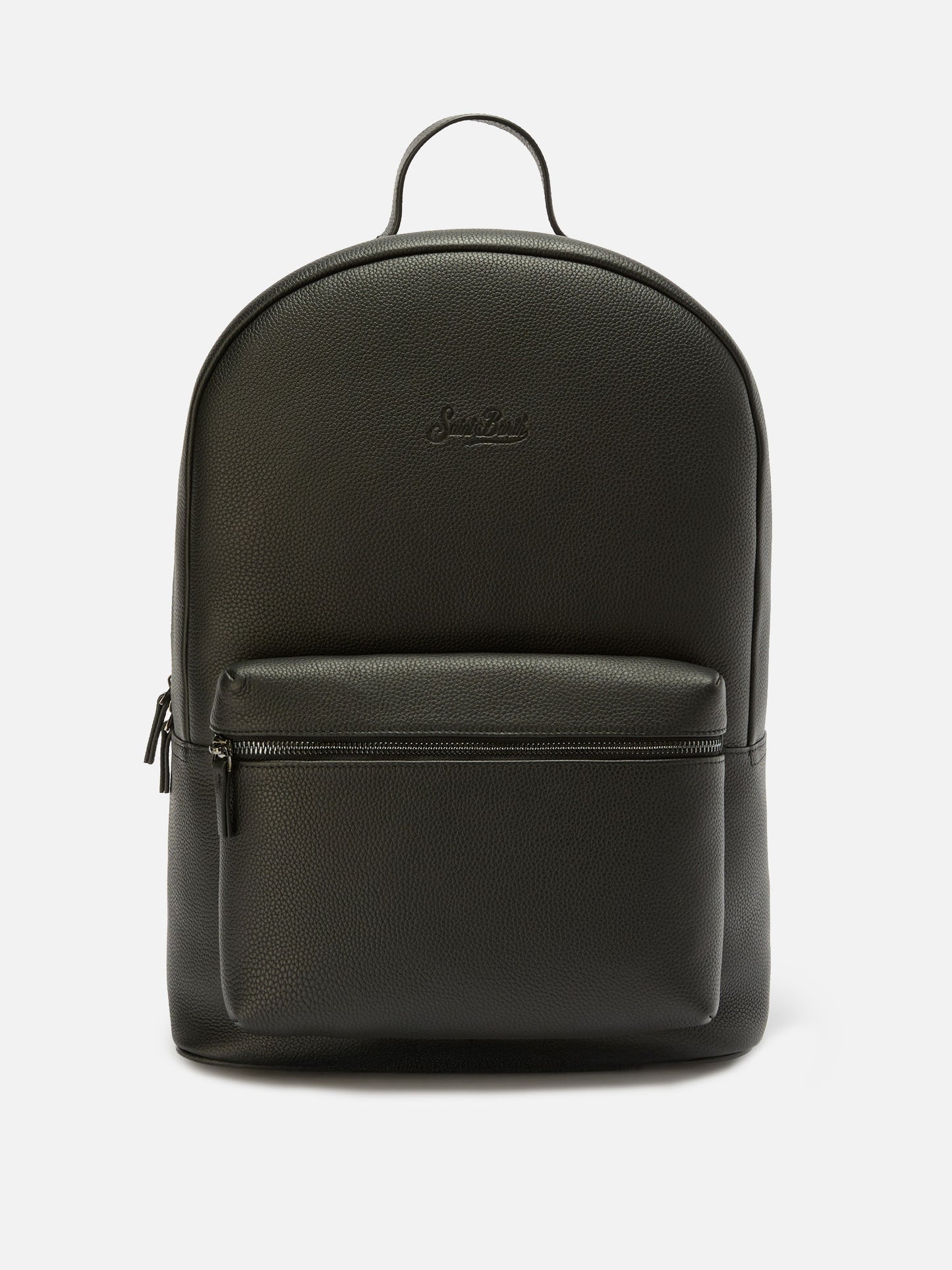 Backpack in black leather