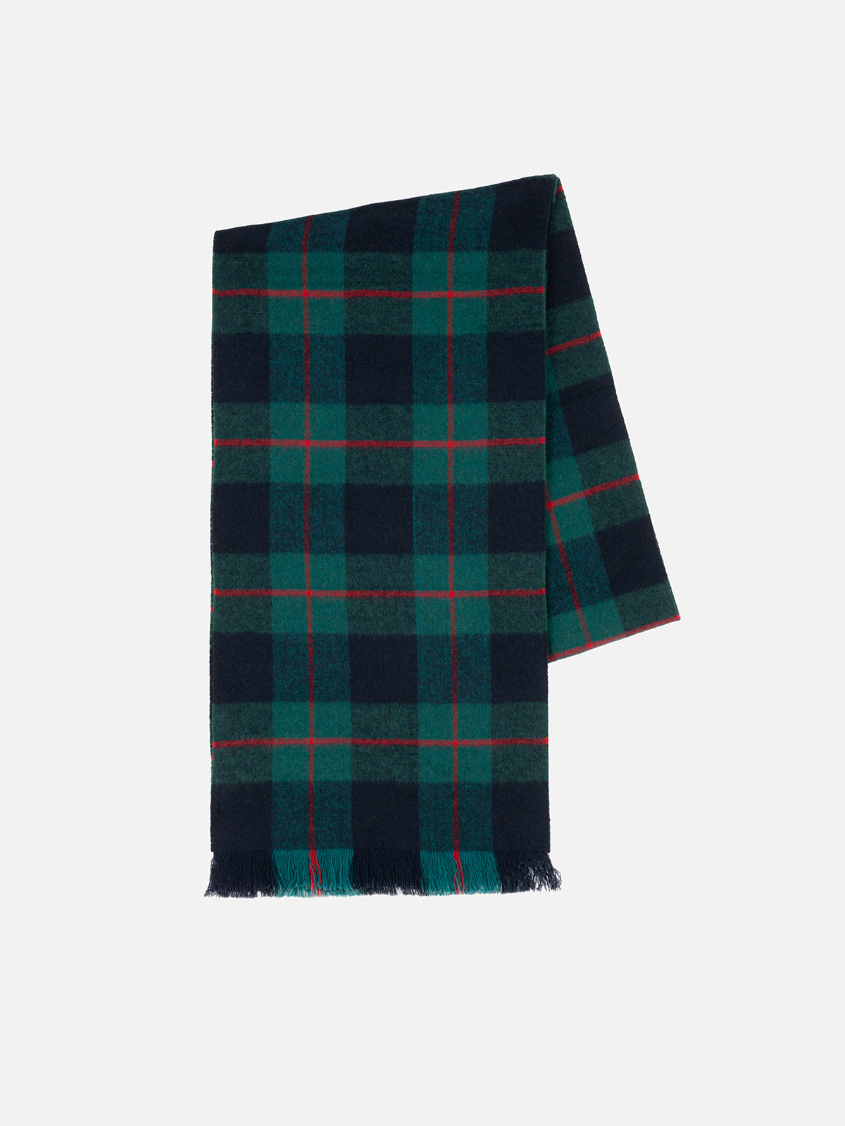 Blanket scarf with tartan pattern and St. Barth embroidery - MC2 Saint Barth