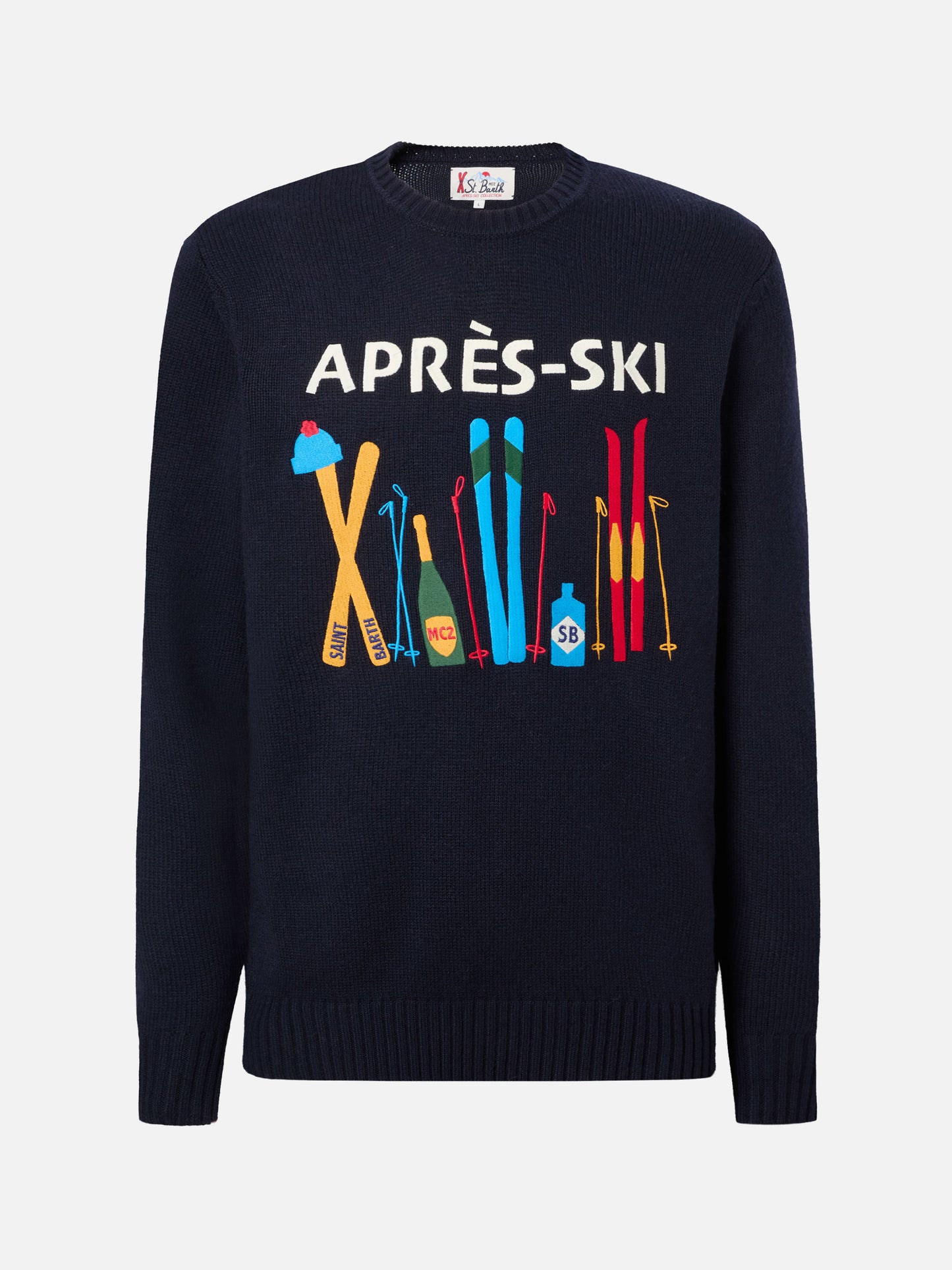 Blue Bombardino Light sweater with Après Ski jacquard