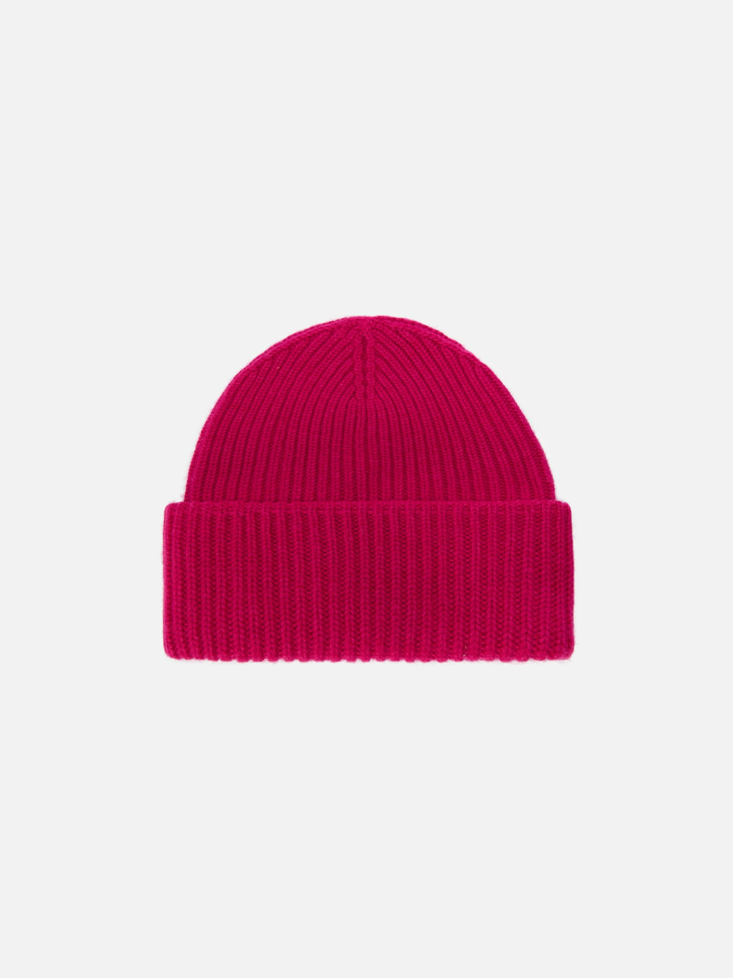 Berry W ribbed cashmere-blend beanie in fuchsia