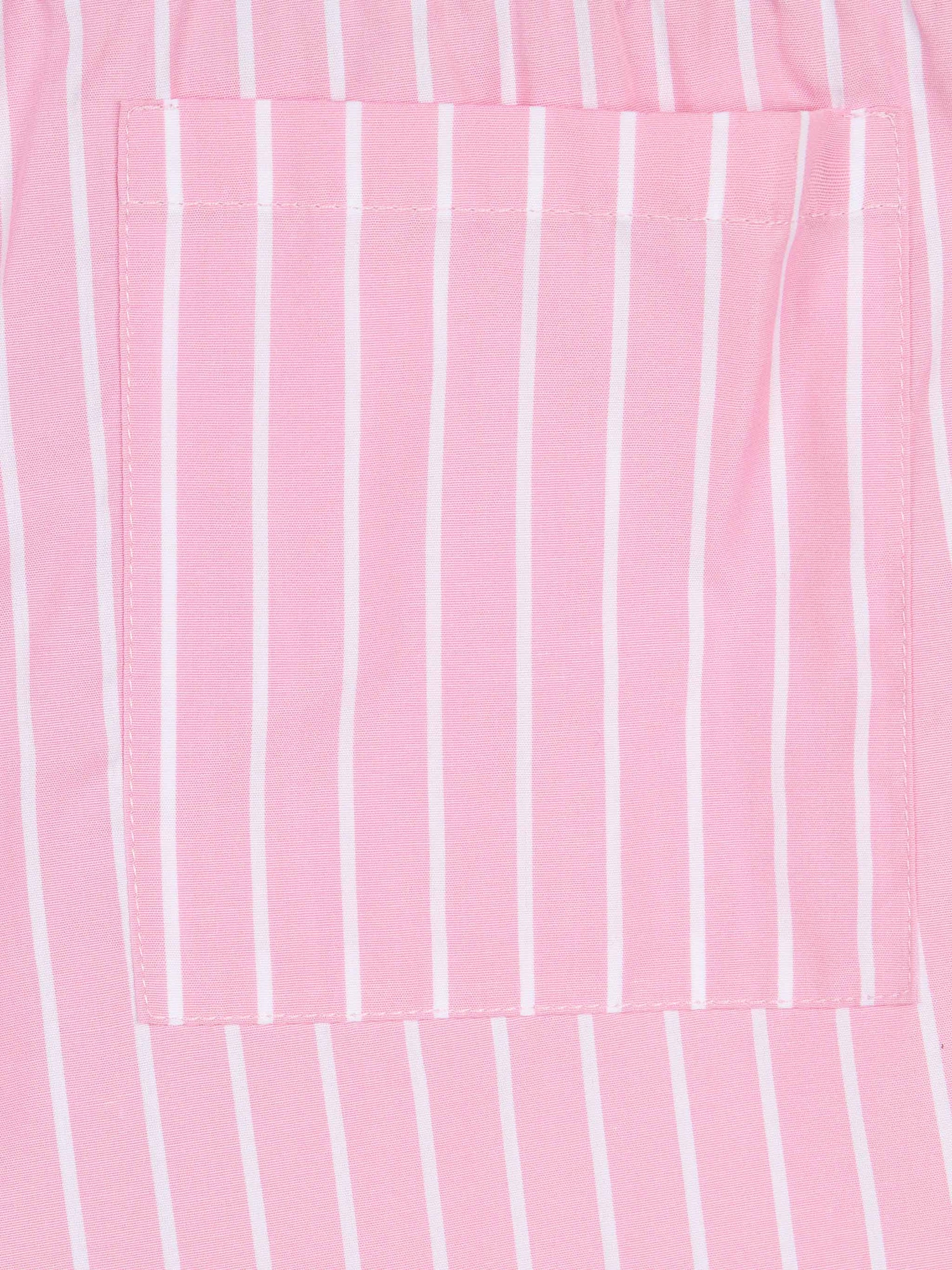 Girl cotton shorts Boxy Jr with pink striped print - MC2 Saint Barth