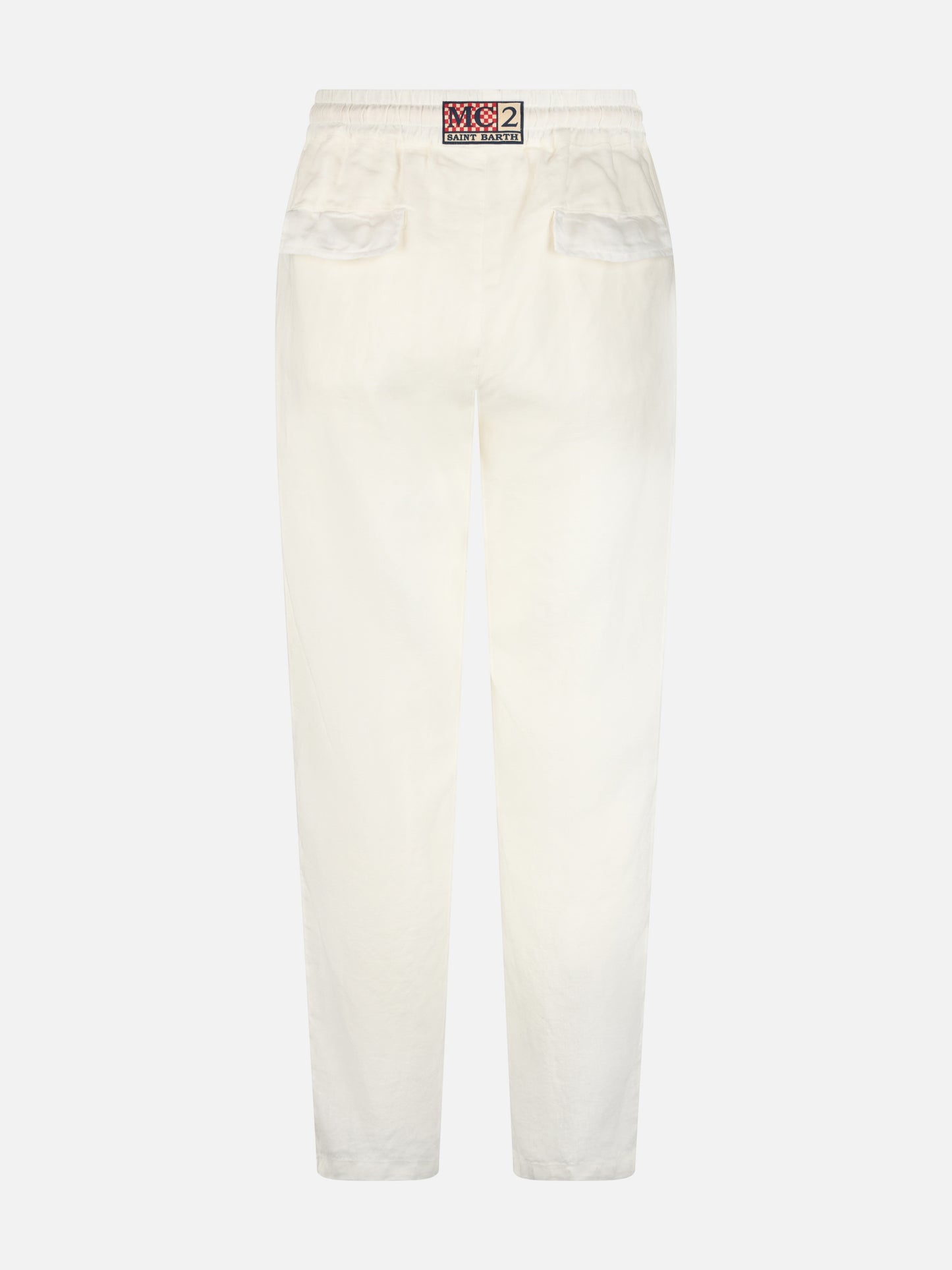 White linen pants Calais with drawstring - MC2 Saint Barth