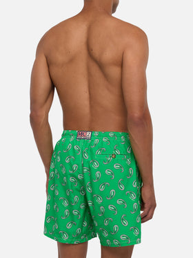 Man swim shorts with paisley print