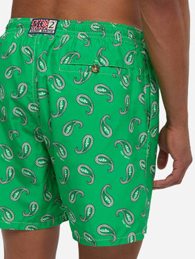 Man swim shorts with paisley print