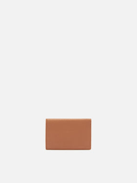 Card Holder in hammered tan leather