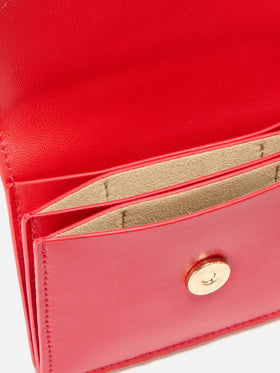 Card Holder in red leather