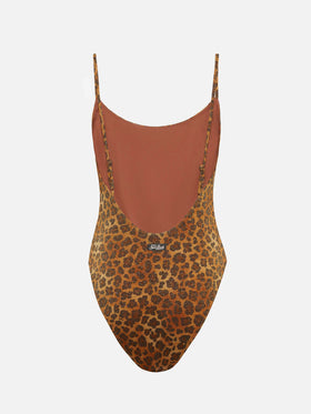 Lurex one-piece swimsuit Cecille with animalier print - MC2 Saint Barth