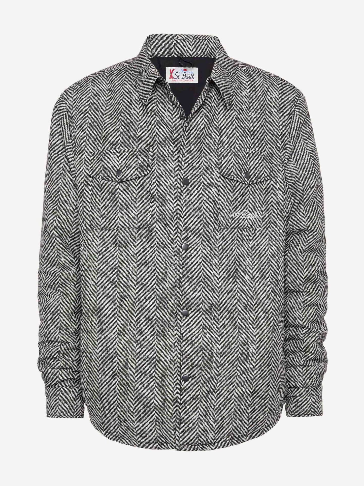 Technic fabric overshirt Chalet with herringbone print - MC2 Saint Barth