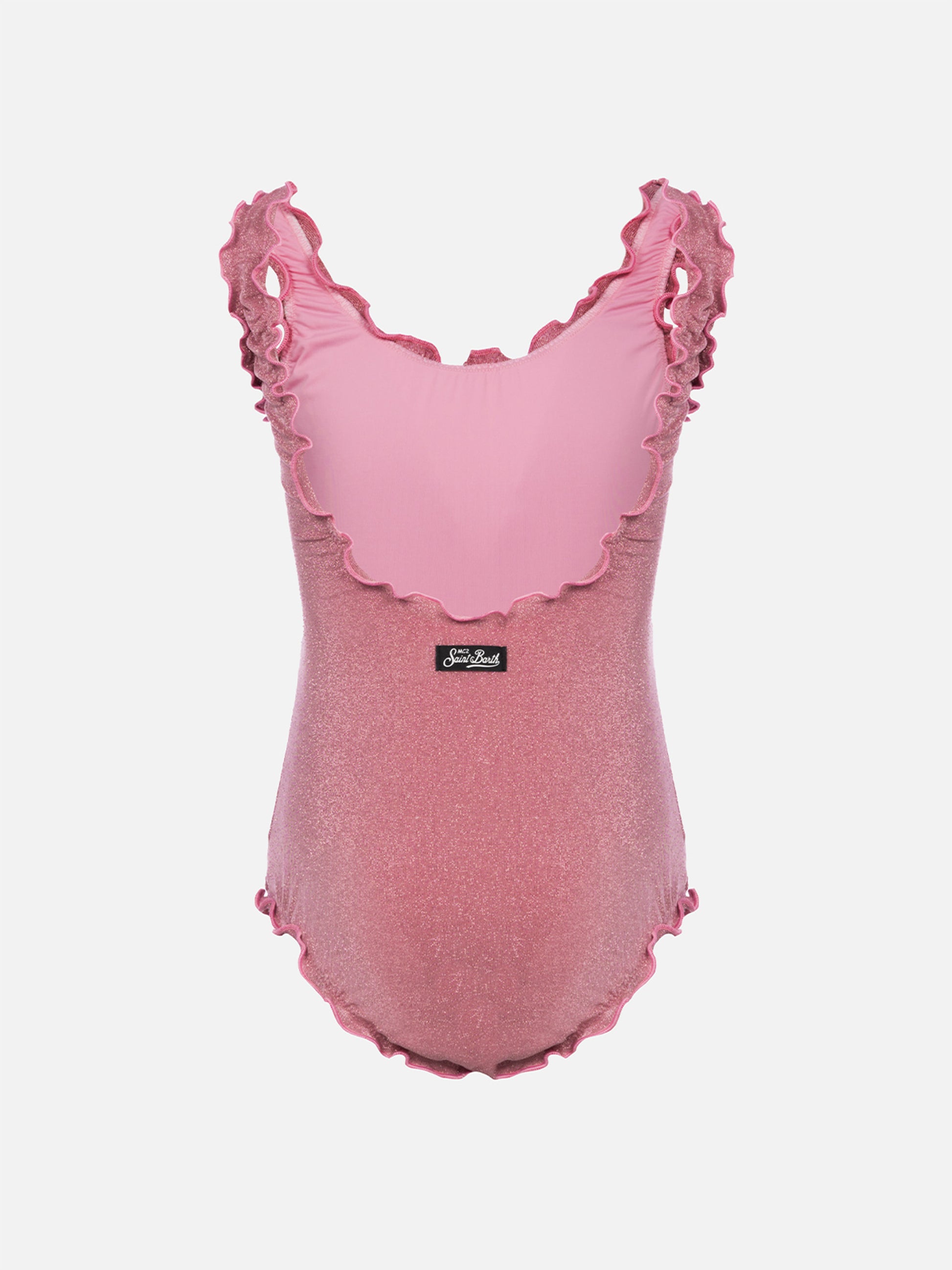 Clio lurex one-piece swimsuit with contrast frill - MC2 Saint Barth