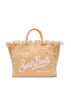 Colette beige cotton canvas handbag - MC2 Saint Barth