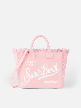 Colette pink cotton canvas handbag - MC2 Saint Barth