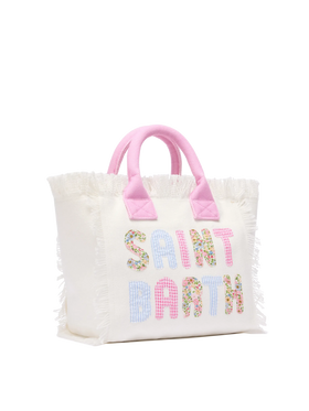 Borsa Colette in canvas di cotone con logo patch Saint Barth