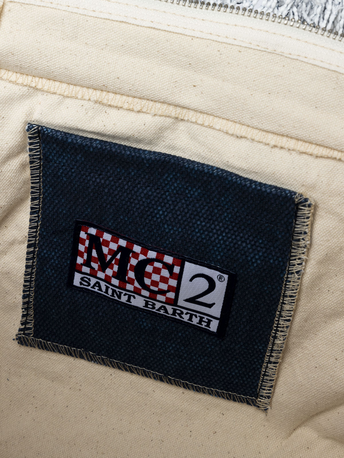 Colette indigo cotton canvas handbag - MC2 Saint Barth