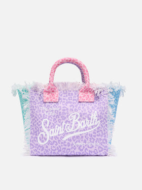 Handtasche Colette aus Baumwollcanvas mit mehrfarbigem Animalier-Print