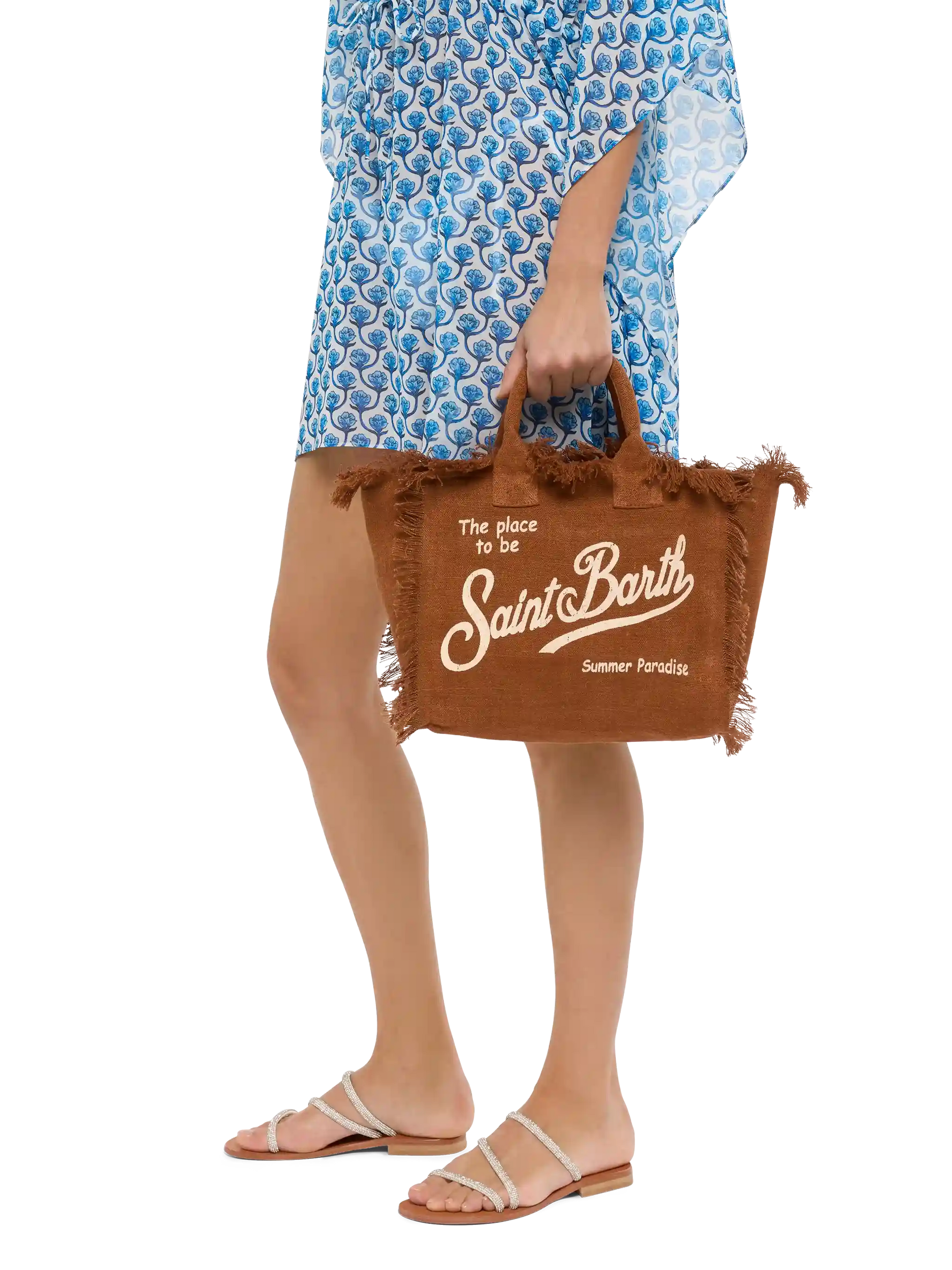 Colette linen brown handbag - MC2 Saint Barth