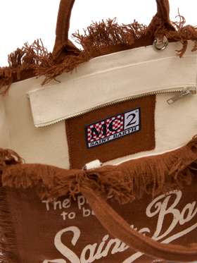 Colette linen brown handbag - MC2 Saint Barth
