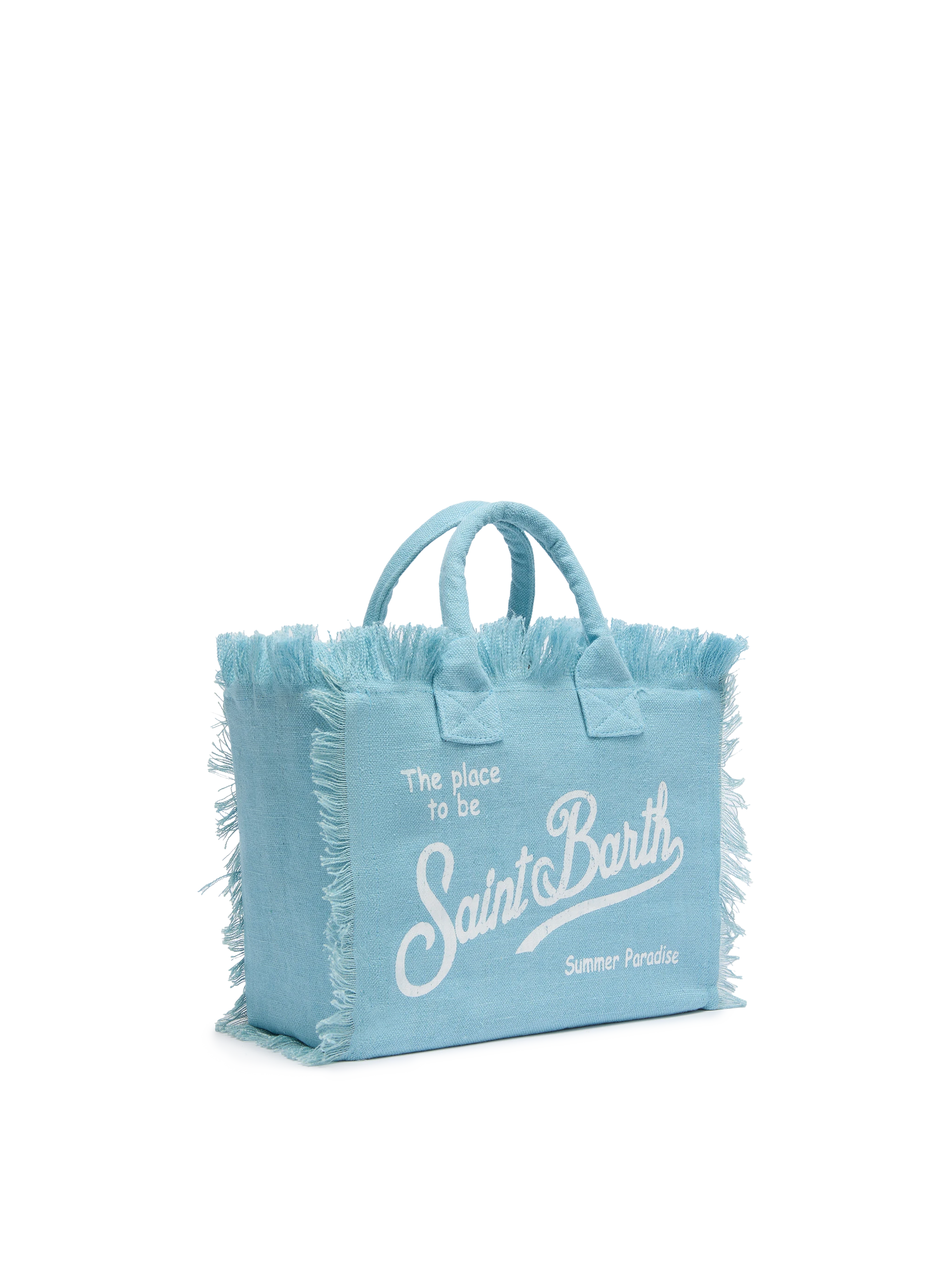 Colette linen light blue handbag - MC2 Saint Barth