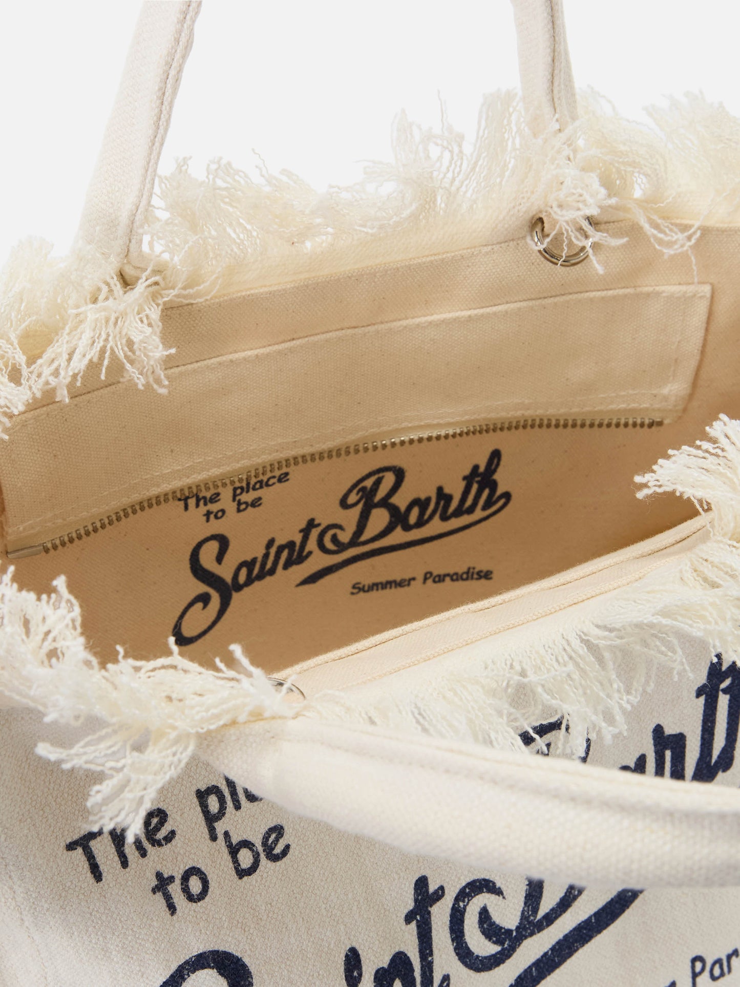 Bolso Colette de lino de color liso blanco