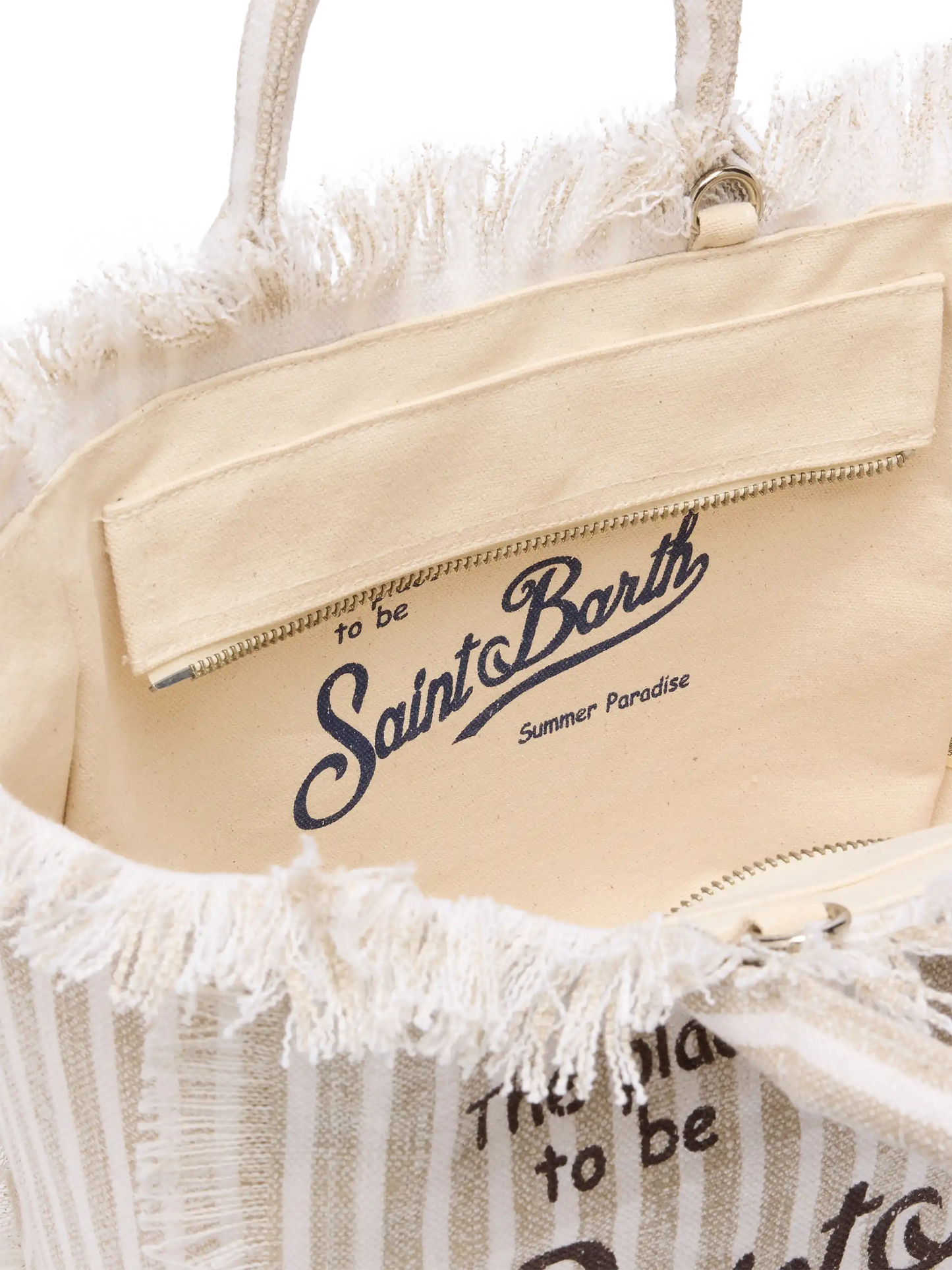 Colette linen handbag with striped print - MC2 Saint Barth