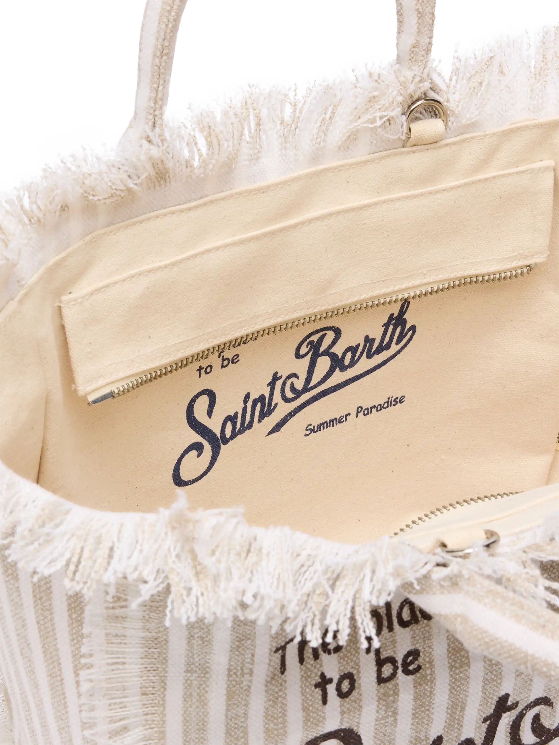 Colette linen handbag with striped print - MC2 Saint Barth