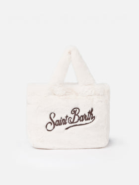 Colette white furry soft handbag - MC2 Saint Barth