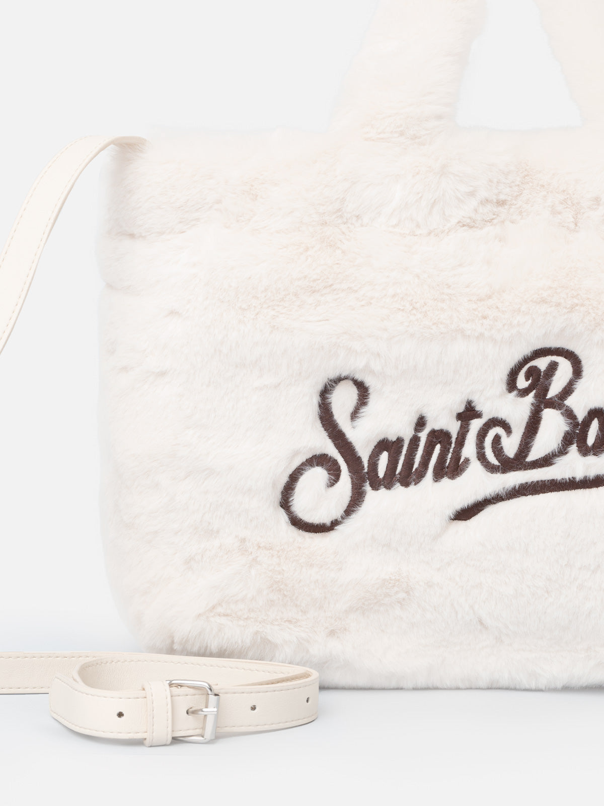 Colette white furry soft handbag - MC2 Saint Barth