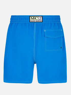 Blaue Surf-Badeshorts für Herren mit Komfort und Stretch