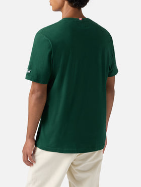 Connor cotton T-shirt in green with Wimbledon addicted pocket embroidery