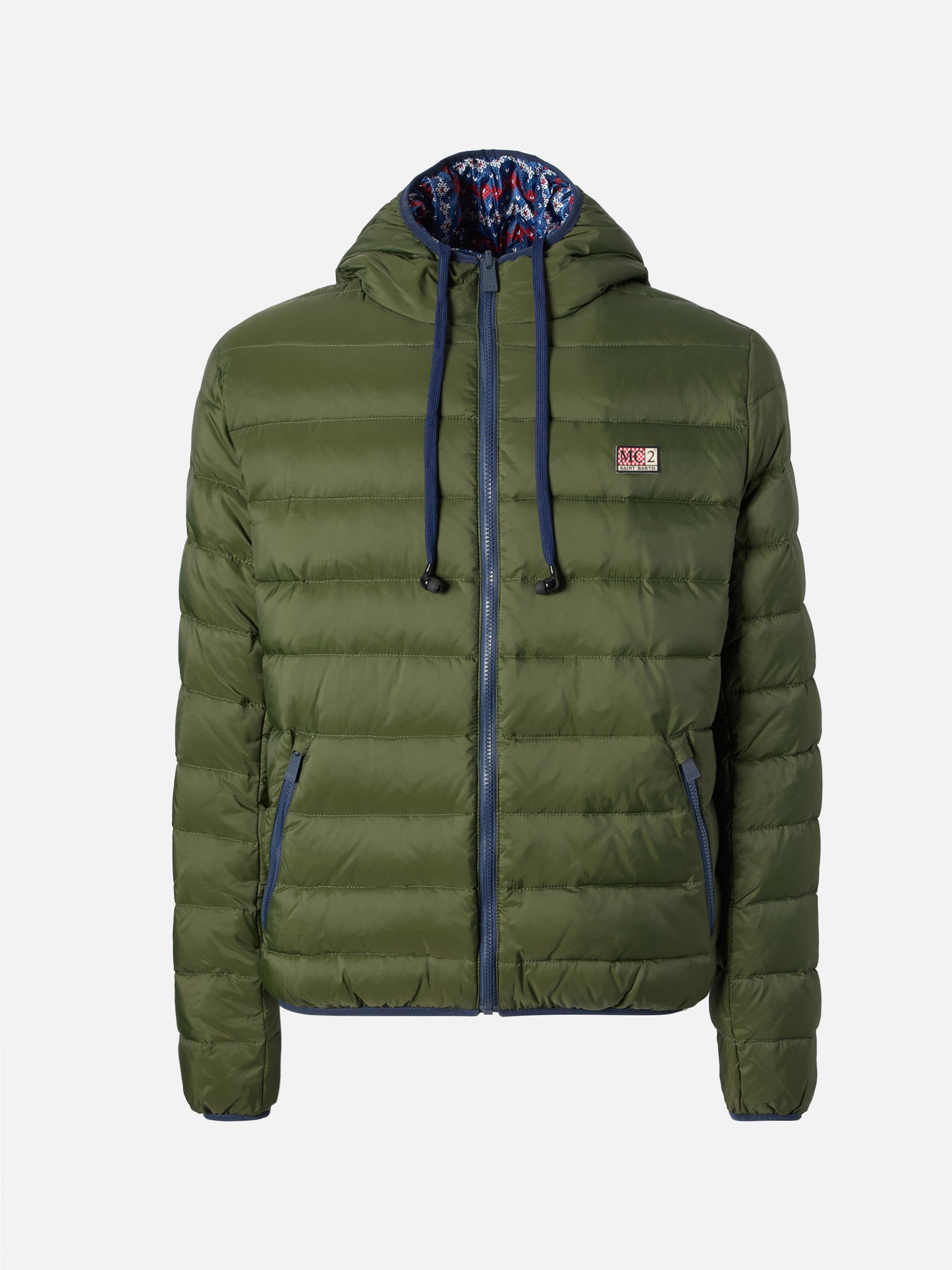 Double face down jacket Courchevel in m ilitary green