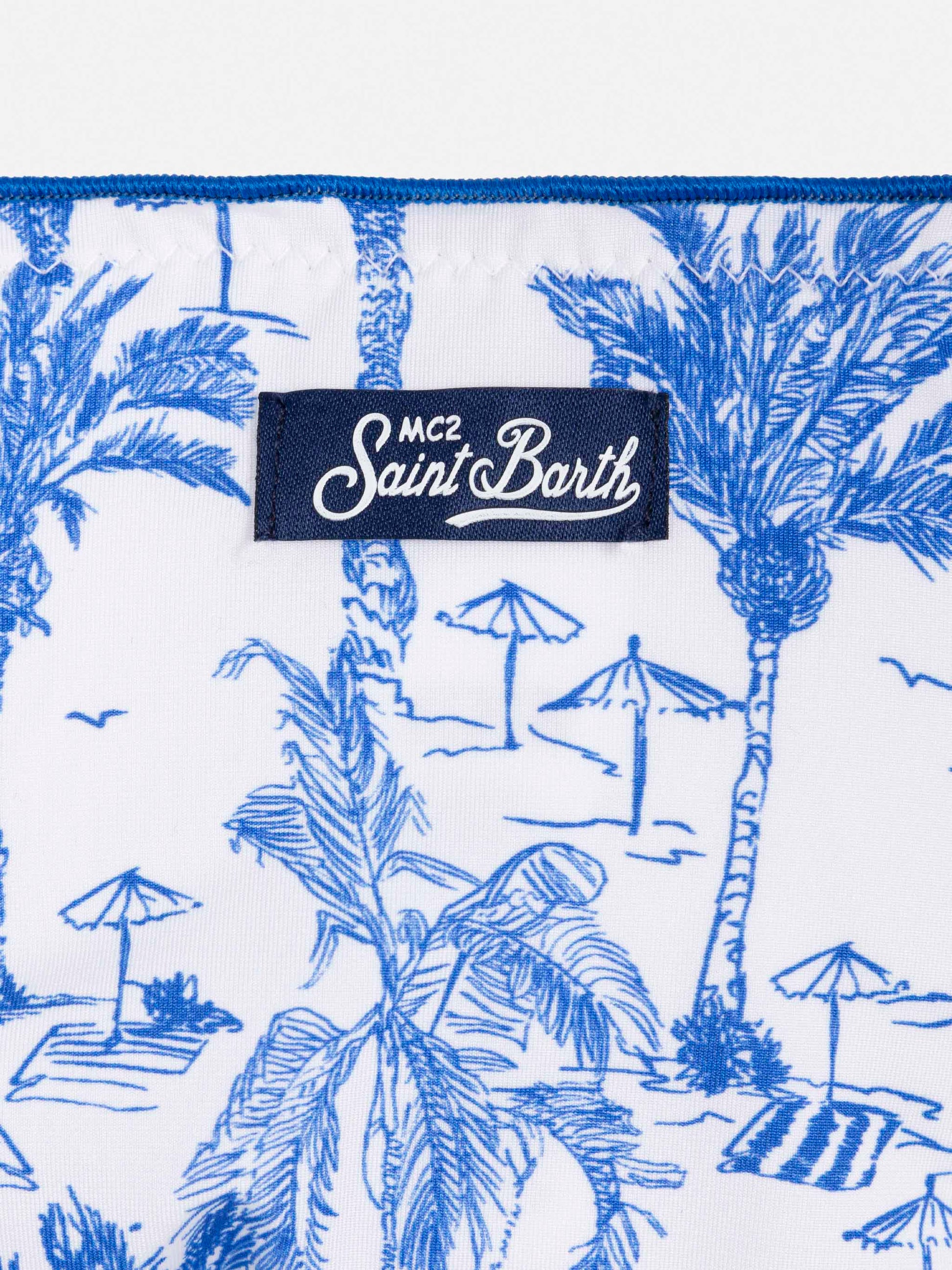 Cris classic triangle bikini with toile de jouy print - MC2 Saint Barth