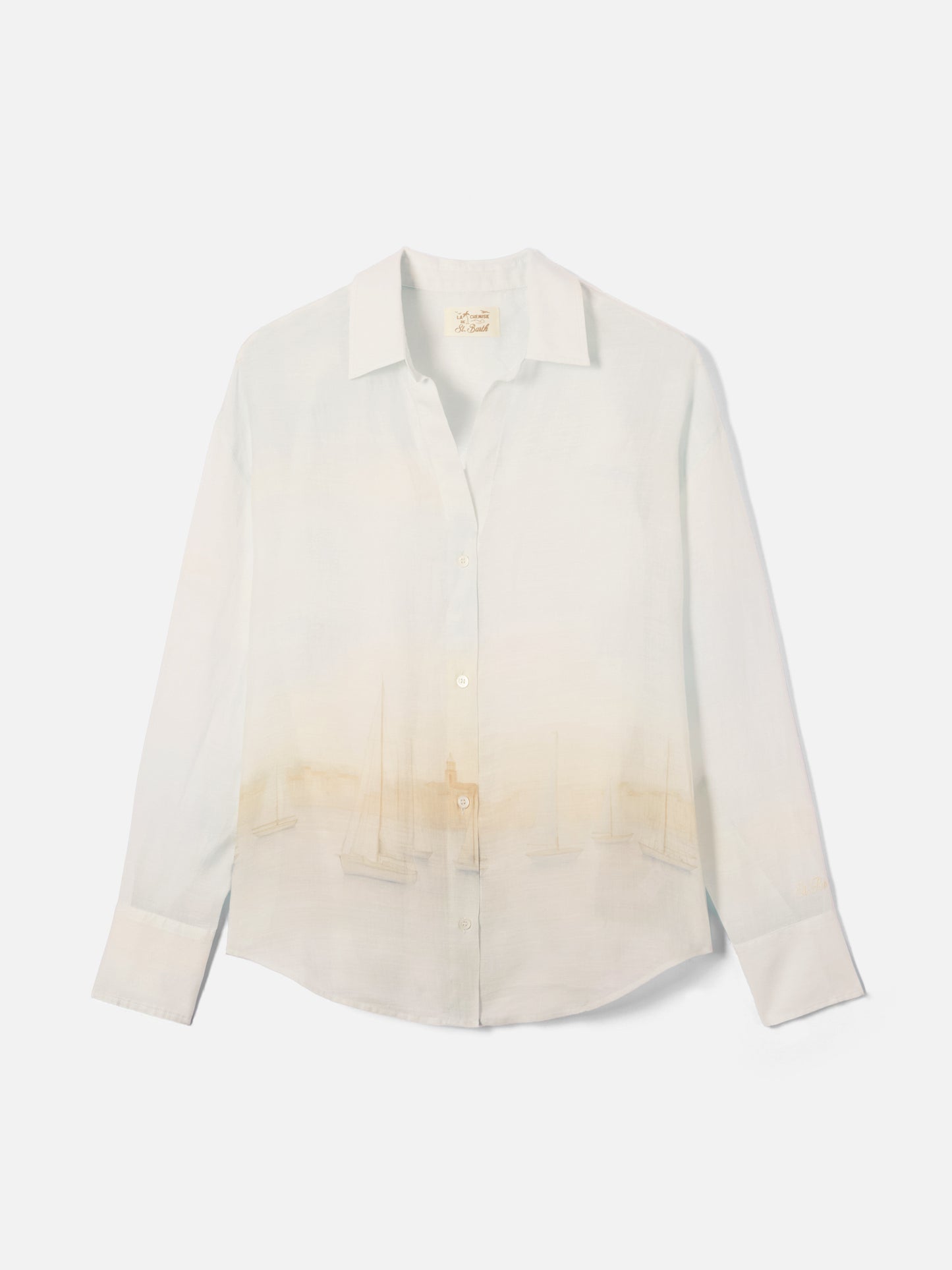 Cristal ramie shirt with St. Tropez print
