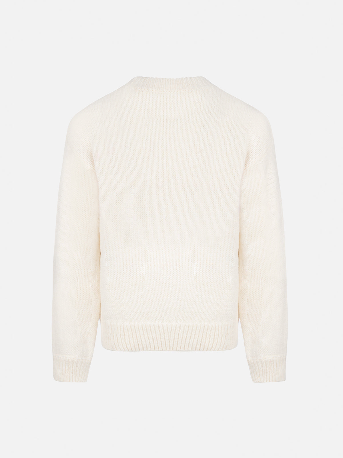 Girl pink crewneck sweater Danya with Saint Barth lurex logo - MC2 Saint Barth