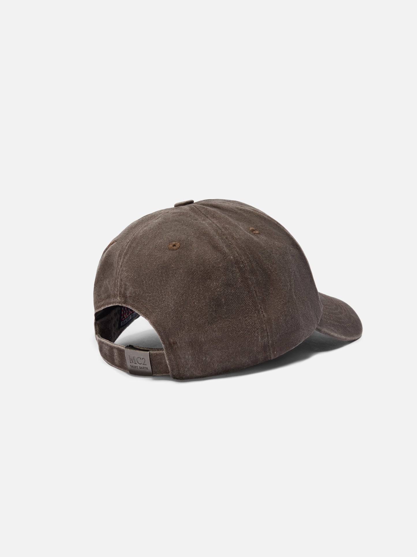 Cappellino Davis marrone con ricamo Saint Barth