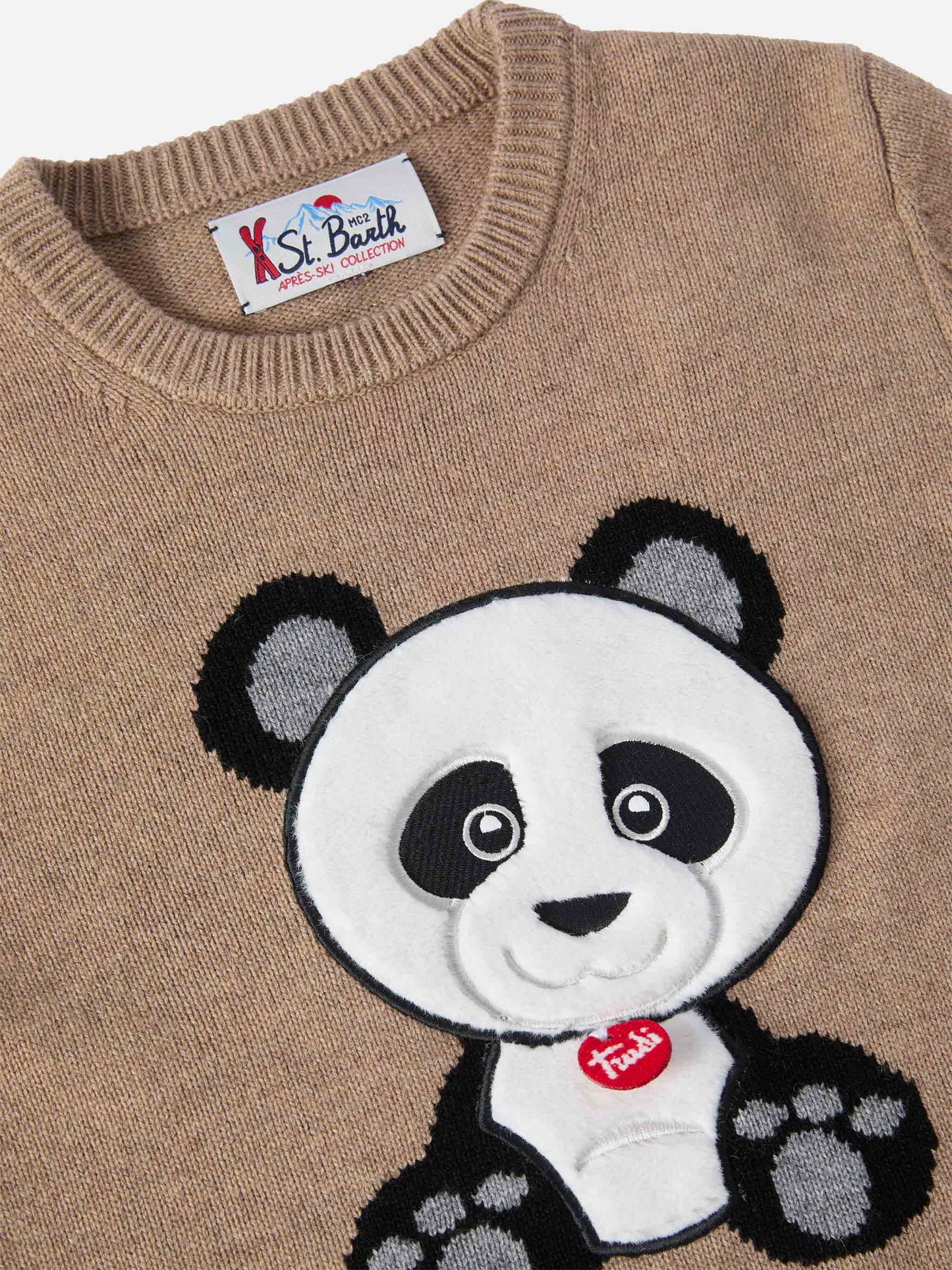 Sweater Douglas in cashmere blend with Panda Trudi patch | TRUDI SPECIAL EDITION