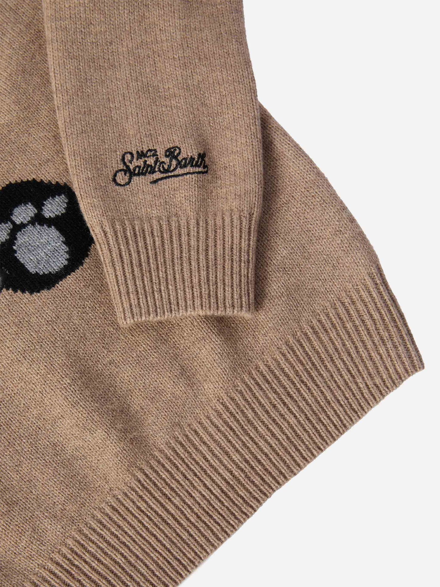 Sweater Douglas in cashmere blend with Panda Trudi patch | TRUDI SPECIAL EDITION