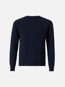 Sweater Douglas in cashmere blend with Orso Trudi patch | TRUDI SPECIAL EDITION