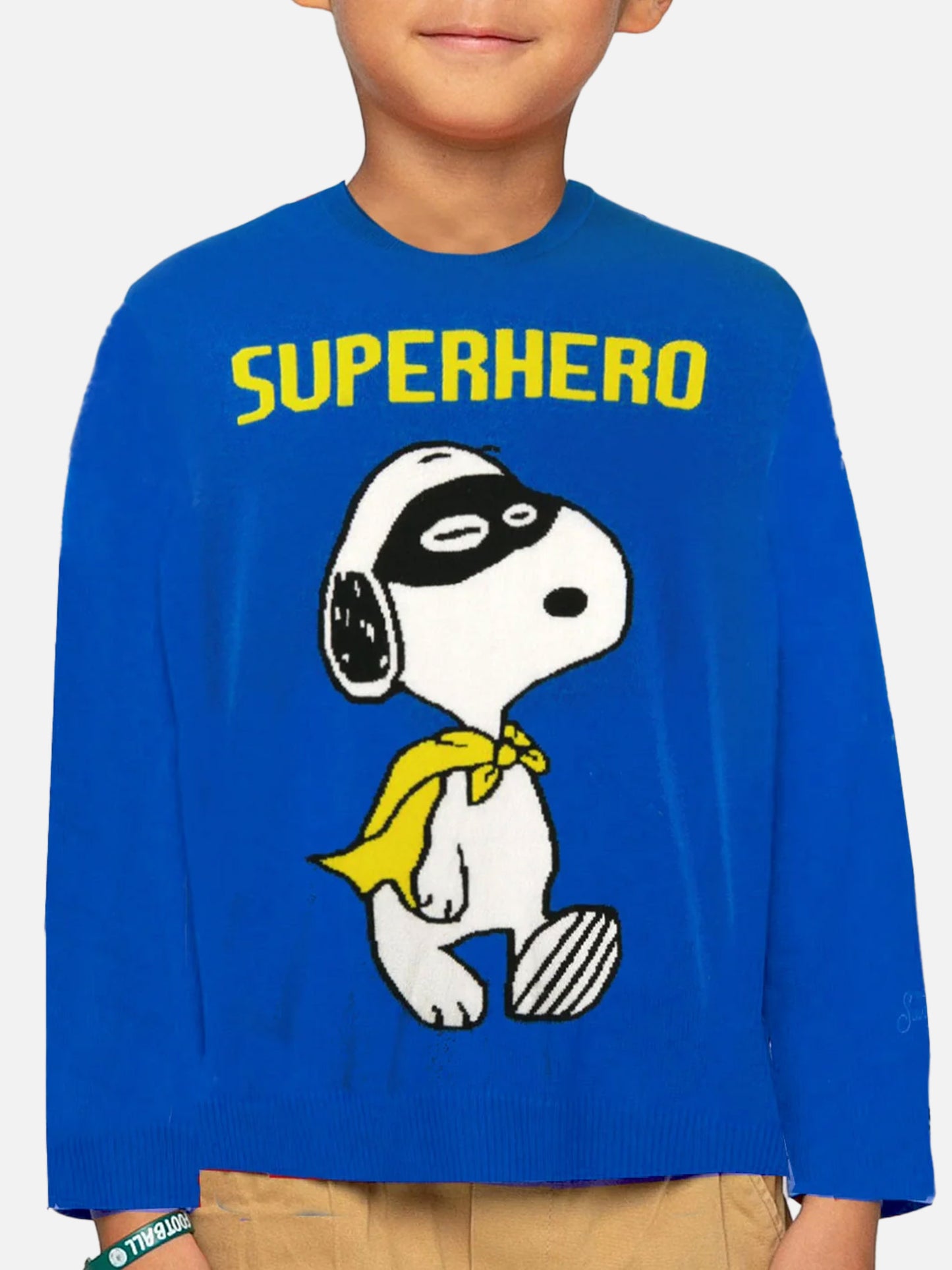 Blauer Jungenpullover mit Snoopy-Superhelden-Aufdruck | SNOOPY – PEANUTS™ SONDEREDITION