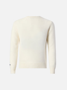 Maglione Douglas  con stampa Cortina road e ricamo Cortina 1983