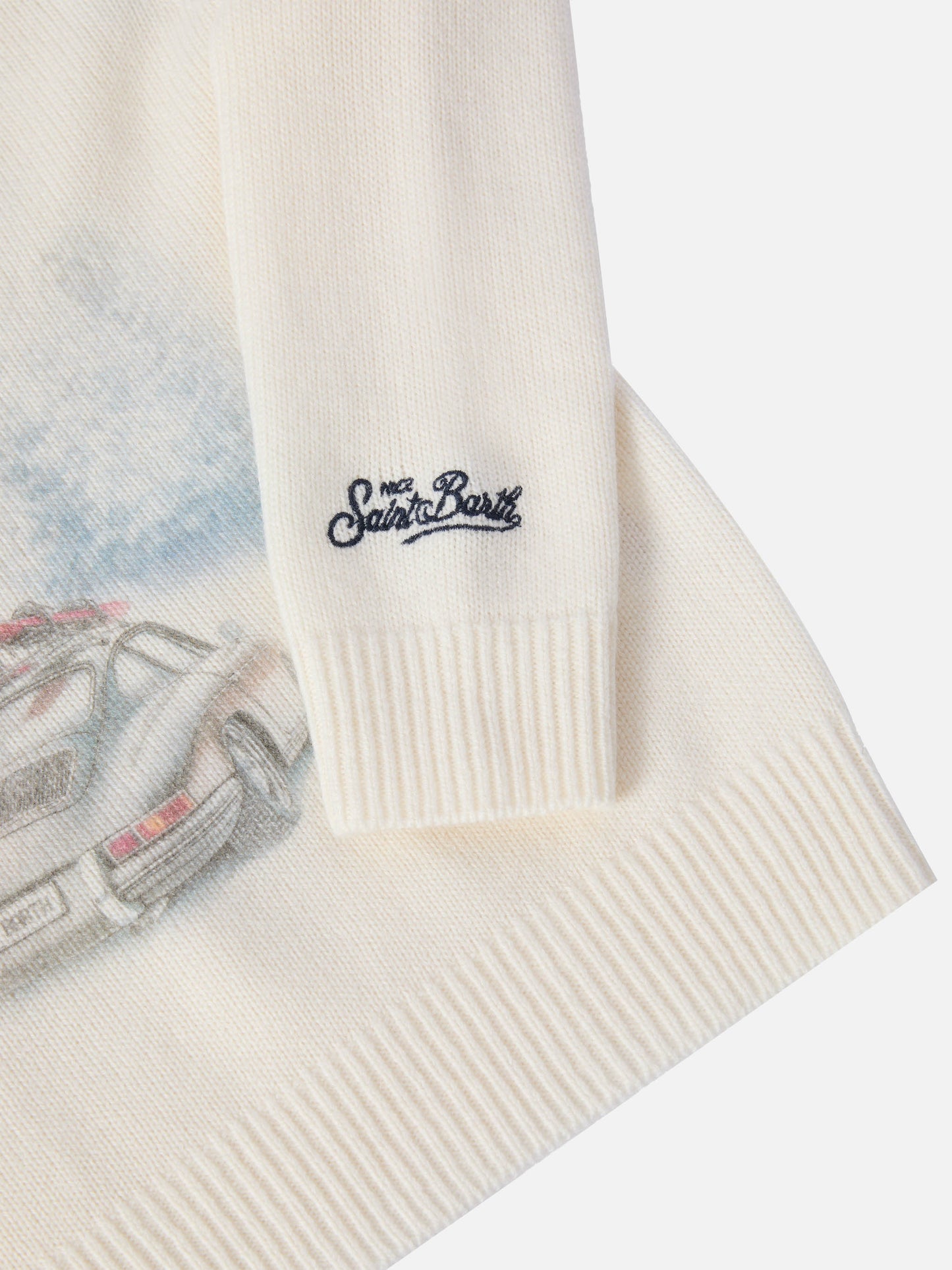 Maglione Douglas  con stampa Cortina road e ricamo Cortina 1983