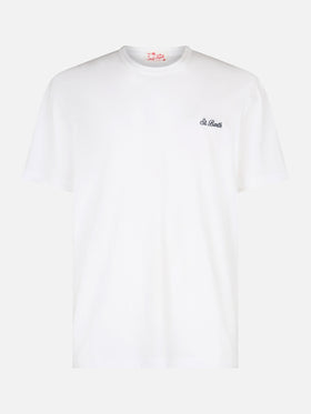 Man white cotton jersey t-shirt Dover with St. Barth embroidery - MC2 Saint Barth