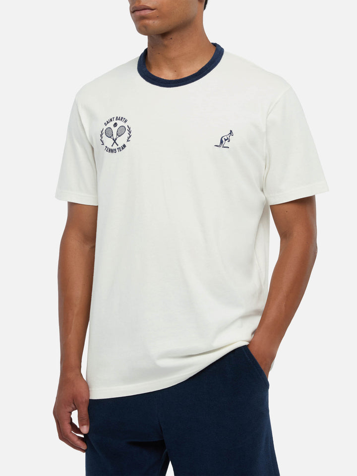 Tshirt Dover in cotone bianco con ricamo Australian | AUSTRALIAN BRAND SPECIAL EDITION