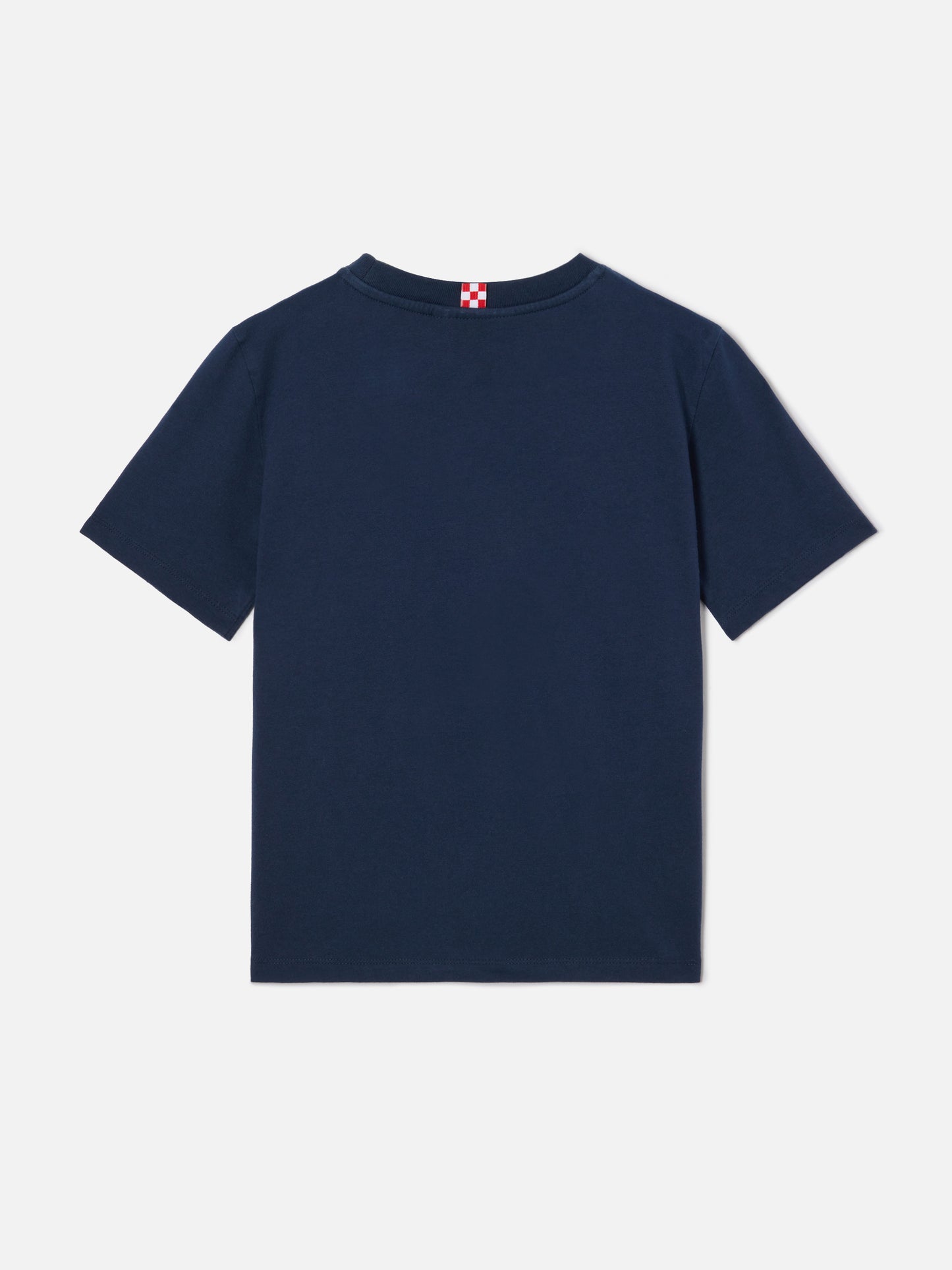 Marineblaues Dover Jr T-Shirt aus reiner Baumwolle mit gesticktem Logo