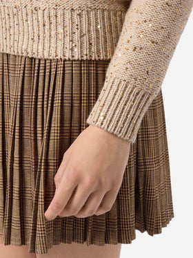 Maglione Eleara oro con pailettes