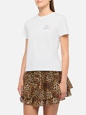 T-shirt Emilie in cotone con ricamo Sesso e Sambarth