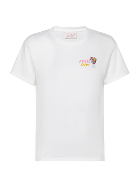 Emilie cotton t-shirt with Après Sun embroidery - MC2 Saint Barth