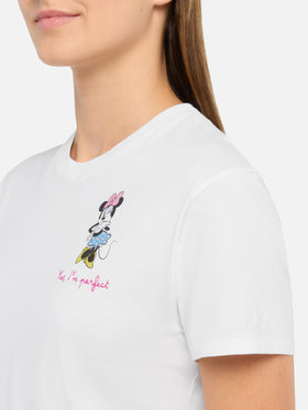 Emilie t-shirt in cotone con ricamo Minnie Yes, I'm perfect | DISNEY© SPECIAL EDITION