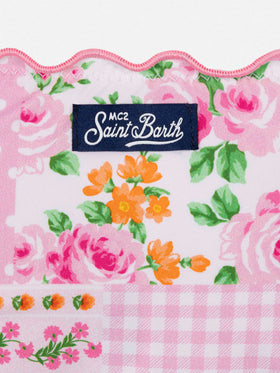 Emy classic bandeau bikini with flower patch print - MC2 Saint Barth