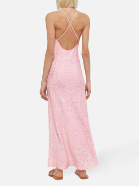 Eydis satin slip dress with bandanna print - MC2 Saint Barth