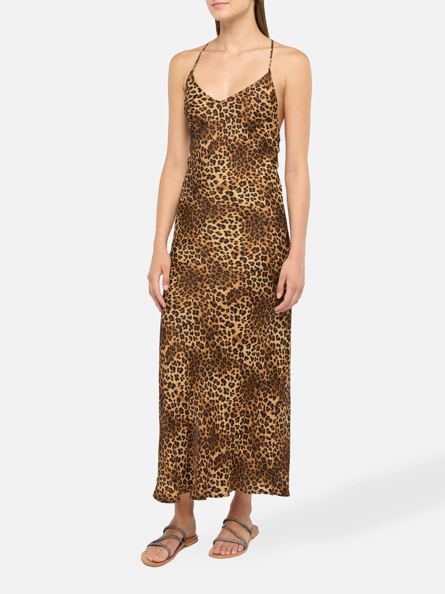 Eydis Satin-Unterkleid mit Animalier-Print